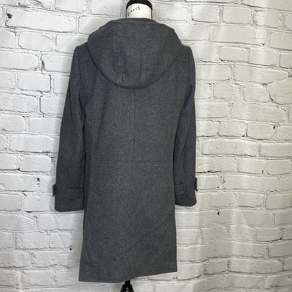 J Crew Toggle Button Hooded Coat -  Gray - Size medium - Picture 5 of 9